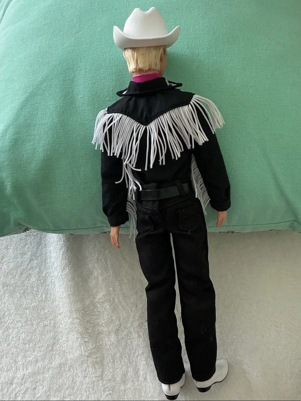 Barbie The Movie - Ken Doll in Black with White Western Outfit (HRF30)